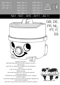 Mode d’emploi Numatic NVH 180-11 Aspirateur