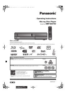 Bruksanvisning Panasonic DMP-BD70 Blu-ray spelare