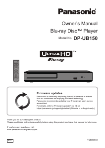 Bruksanvisning Panasonic DP-UB150PCK Blu-ray spelare