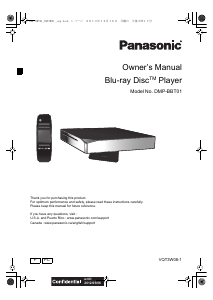 Bruksanvisning Panasonic DMP-BBT01 Blu-ray spelare