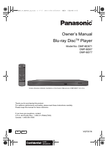 Bruksanvisning Panasonic DMP-BD871 Blu-ray spelare