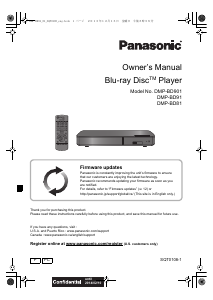 Bruksanvisning Panasonic DMP-BD901 Blu-ray spelare