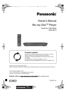 Bruksanvisning Panasonic DMP-BD89 Blu-ray spelare