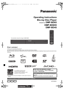 Bruksanvisning Panasonic DMP-BD655 Blu-ray spelare