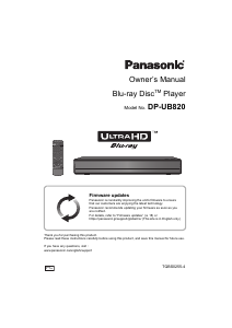 Bruksanvisning Panasonic DP-UB820K Blu-ray spelare