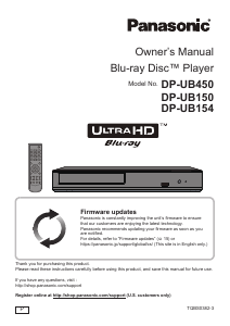 Bruksanvisning Panasonic DP-UB150K Blu-ray spelare