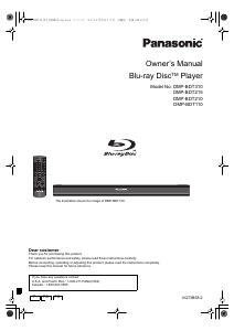 Bruksanvisning Panasonic DMP-BDT215 Blu-ray spelare