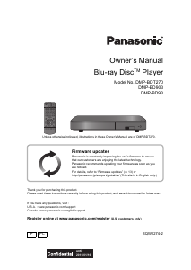 Bruksanvisning Panasonic DMP-BD903 Blu-ray spelare