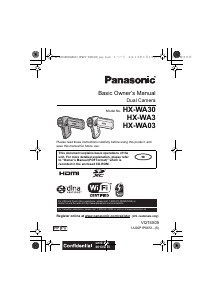 Manual Panasonic HX-WA03 Camcorder