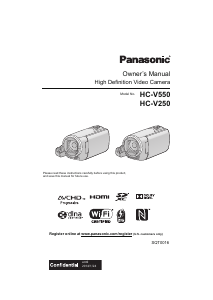 Bruksanvisning Panasonic HC-V550K Videokamera
