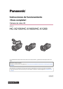 Manual de uso Panasonic HC-X2100 Videocámara