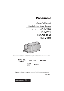 Bruksanvisning Panasonic HC-V201 Videokamera