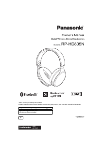 Bruksanvisning Panasonic RP-HD805 Hörlurar