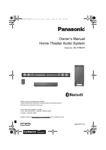 Bruksanvisning Panasonic SC-HTB370 Hembiopaket