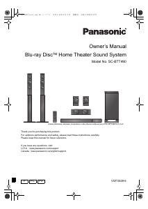 Manual Panasonic SC-BTT490 Home Theater System