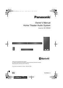 Manual Panasonic SC-HTB450 Home Theater System