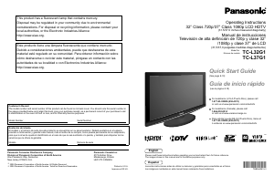 Manual Panasonic TC-L37G1 LCD Television