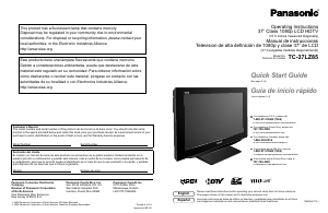 Manual Panasonic TC-37LZ85 LCD Television
