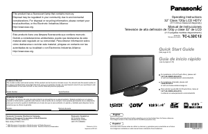 Bruksanvisning Panasonic TC-L32C12 LCD TV