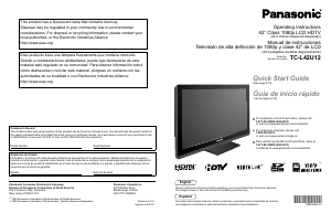 Bruksanvisning Panasonic TC-L42U12 LCD TV