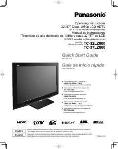 Manual de uso Panasonic TC-32LZ800 Televisor de LCD