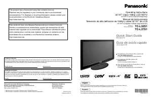 Bruksanvisning Panasonic TC-L32S1 LCD TV