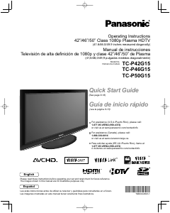 Manual Panasonic TC-P46G15 Plasma Television