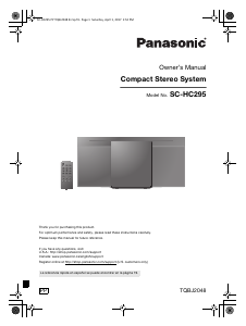 Mode d’emploi Panasonic SC-HC295K Stéréo
