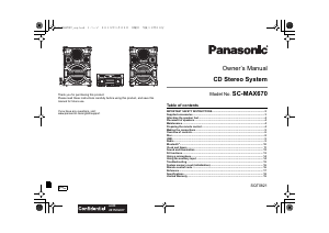 Handleiding Panasonic SC-MAX670 Stereoset