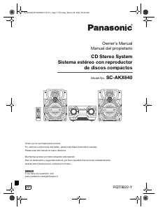 Mode d’emploi Panasonic SC-AKX640K Stéréo
