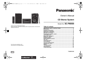 Bruksanvisning Panasonic SC-PMX90K Stereoanläggning