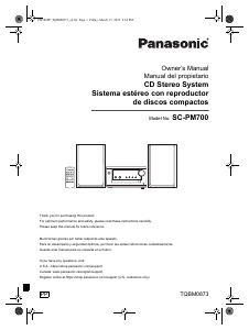 Manual de uso Panasonic SC-PM700 Set de estéreo