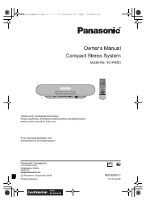 Bruksanvisning Panasonic SC-RS50S Stereoanläggning