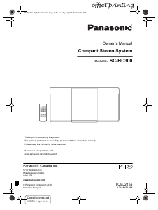 Mode d’emploi Panasonic SC-HC300K Stéréo