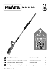 Mode d’emploi Primaster PASH 20 Solo Taille-haies