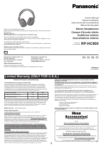 Manual Panasonic RP-HC800K Headphone