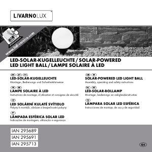 Manuál LivarnoLux IAN 295689 Svítilna