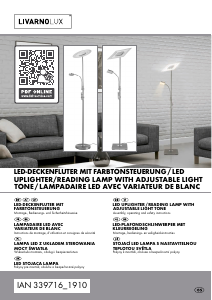Manuál LivarnoLux IAN 339716 Svítilna
