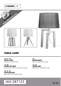 Brugsanvisning LivarnoLux IAN 287155 Lampe