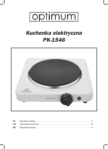 Handleiding Optimum PK-1546 Kookplaat