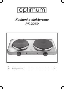 Handleiding Optimum PK-2260 Kookplaat