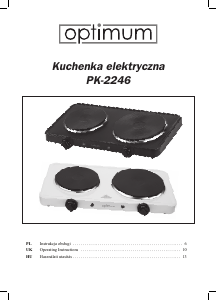 Handleiding Optimum PK-2246 Kookplaat