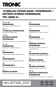 Instrukcja Tronic IAN 407368 Przenośna ładowarka