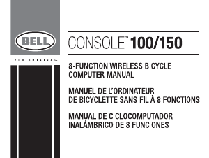 Manual de uso Bell Console 100 Ciclocomputador