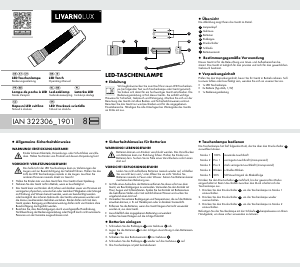 Bedienungsanleitung LivarnoLux IAN 322306 Taschenlampe