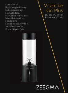 Manual de uso Zeegma Vitamine Go Plus Batidora