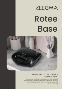 Manuale Zeegma Rotee Base Grill a contatto