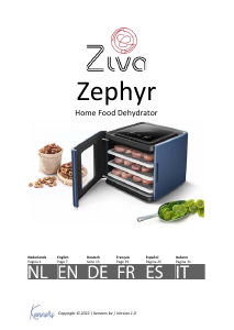 Manuale Ziva Zephyr Essiccatore per alimenti