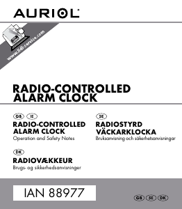 Bruksanvisning Auriol IAN 88977 Klockradio