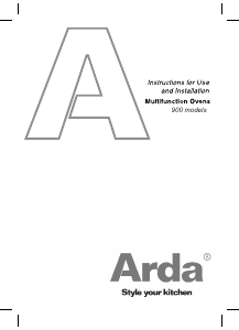 Manual Arda RV94881 Oven